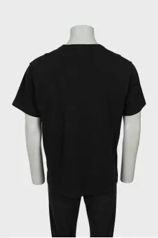 Men's black t-shirt with brand logo