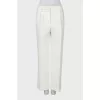 White suit with accent stripes