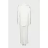White suit with accent stripes