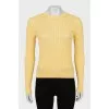 Knitted jumper in yellow