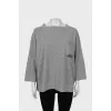 Sweater with patch pocket