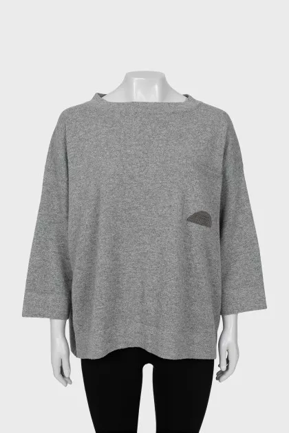 Sweater with patch pocket