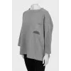 Sweater with patch pocket