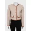 Wool jacket with gold fittings