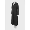 Wool dress with relief seams