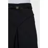 Fitted skirt with belt