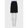 Fitted skirt with belt