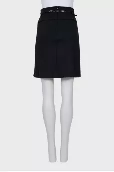 Fitted skirt with belt