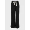 Black straight fit trousers