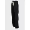 Black straight fit trousers