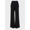 Black straight fit trousers