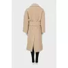 Beige wool fur coat
