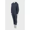 Sports suit with shiny decor