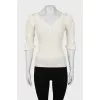 Fitted top with sleeves