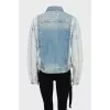 Denim Jacket with Buttons and Tag