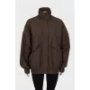 Brown bomber jacket