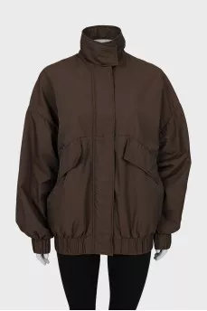 Brown bomber jacket