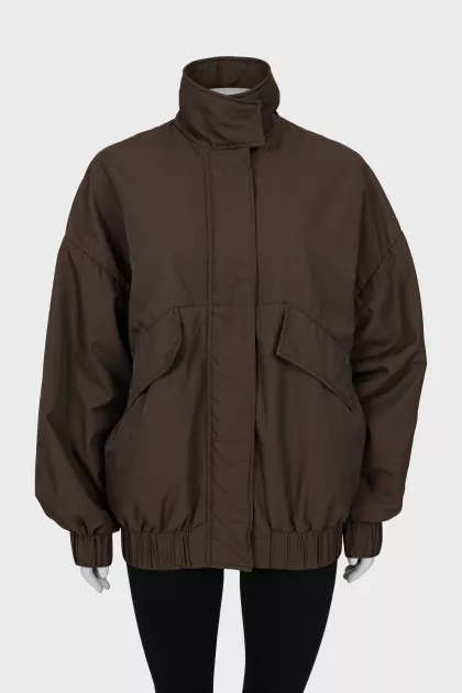 Brown bomber jacket
