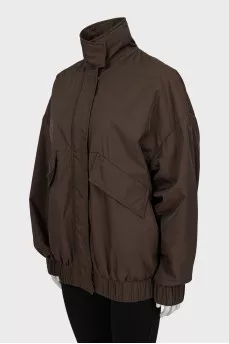 Brown bomber jacket