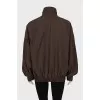 Brown bomber jacket