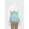 Turquoise V Neck Top
