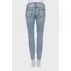 Low rise ripped jeans