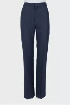 Straight-leg trousers with creases