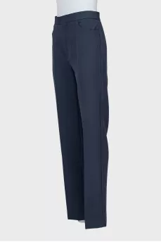 Straight-leg trousers with creases