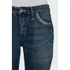 Low rise distressed jeans