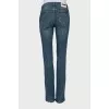 Low rise distressed jeans