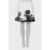 Black and white suit with embroidery