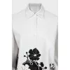 Black and white suit with embroidery