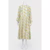 Dress with bikes and cats print