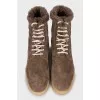 Men's boots with fur upper