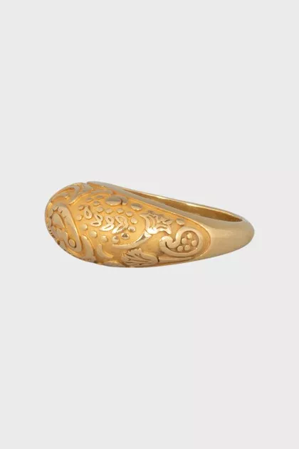 Aqua Mini Gold Ring