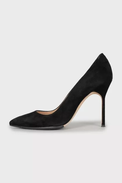 Suede stiletto pumps