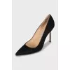 Suede stiletto pumps