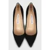 Suede stiletto pumps