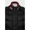Down jacket with knitted collar
