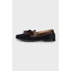 Men's loafers made of suede and leather