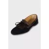 Men's loafers made of suede and leather