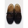 Men's loafers made of suede and leather
