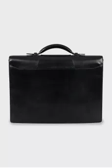 Leather briefcase with silver fittings