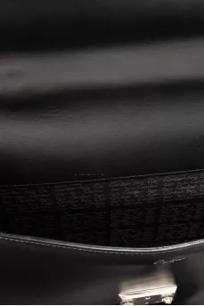 Leather briefcase with silver fittings