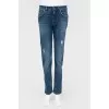 Blue jeans with scuffs