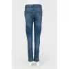 Blue jeans with scuffs