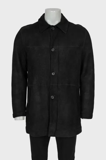 Men's straight cut sheepskin coat