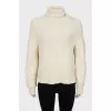 Knitted sweater with zipper