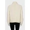 Knitted sweater with zipper