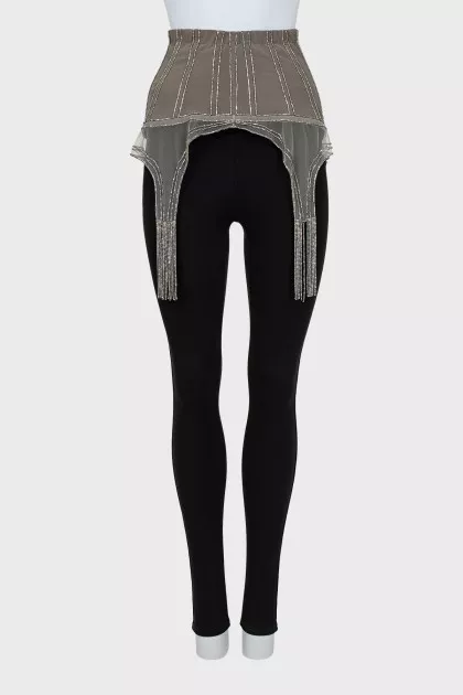 Gray Basque with Rhinestones